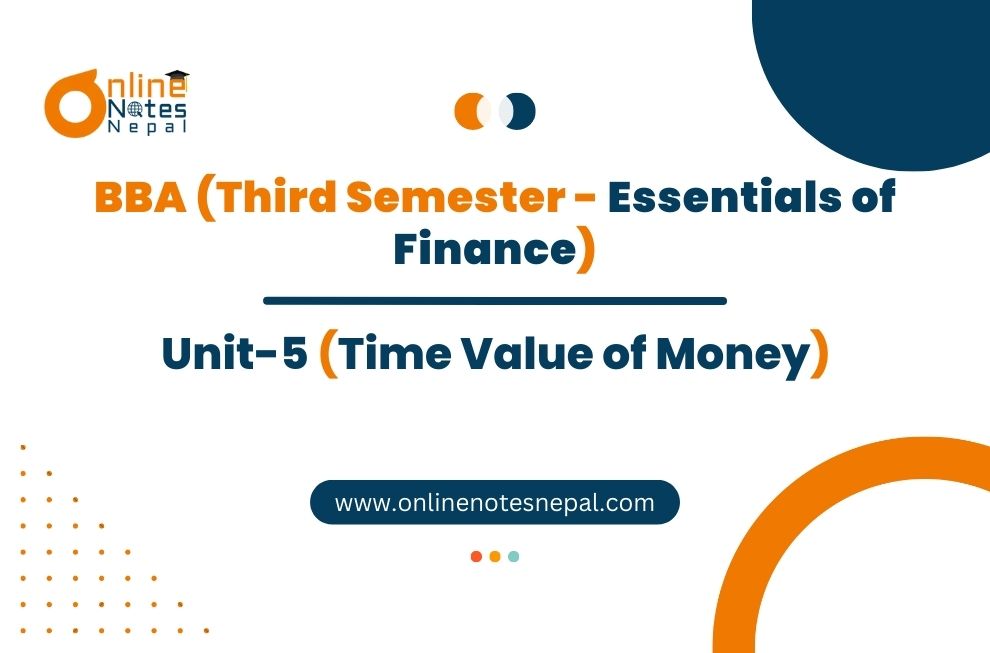 Unit 5: Time Value of Money - Essentials of Finance | Third Semester Photo